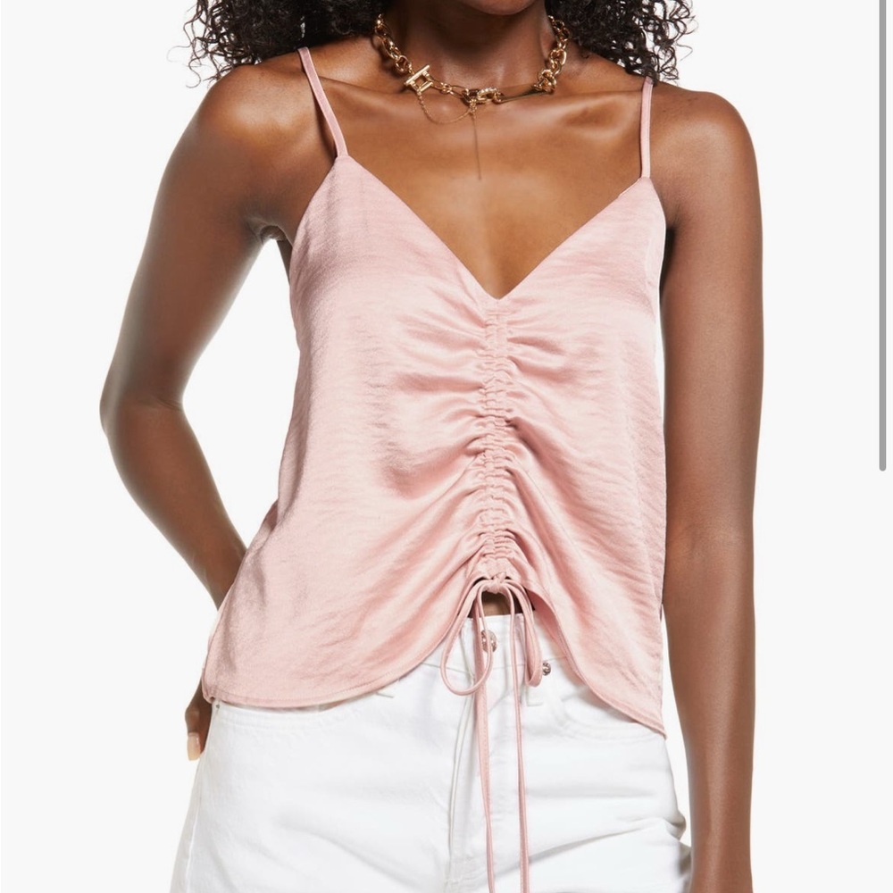 Open Edit Cropped Nude Pink Tank Top